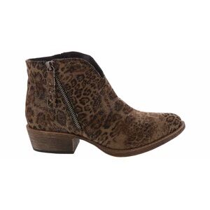 Very G Divine leopard print cowgirl ankle booties size 9